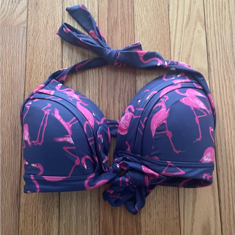 Unique Vintage Pink Flamingo Bikini Top